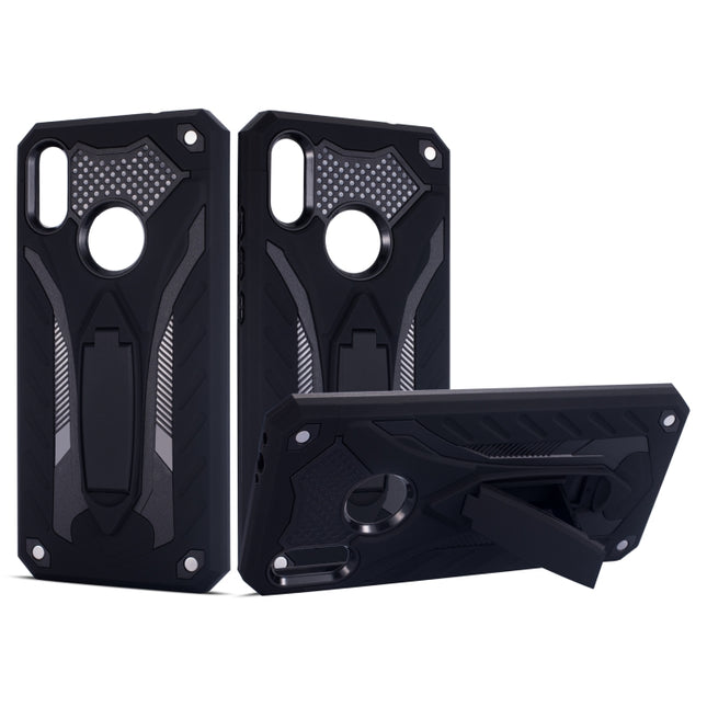 Shockproof TPU + PC Protective Case with Holder, For Xiaomi Redmi Note 7