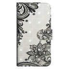 For Galaxy S10 / Black Flower