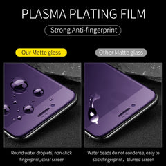 25 PCS AG Matte Anti Blue Light Full Cover Tempered Glass, For iPhone 6 Plus & 6s Plus, For iPhone 8 & 7, For iPhone 8 Plus & 7 Plus, For iPhone XS / X, For iPhone XR, For iPhone XS Max