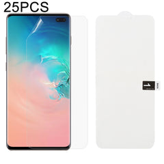 25 PCS Soft Hydrogel Film Full Cover Front Protector with Alcohol Cotton + Scratch Card for Galaxy, For Galaxy M30(25 PCS), For Galaxy Note 10 (25 PCS), For Galaxy Note 10+ (25 PCS), For Galaxy Note 8 (25 PCS), For Galaxy Note 9 (25 PCS)