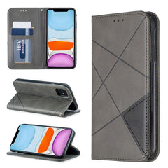 Rhombus Texture Horizontal Flip Magnetic Leather Case with Holder & Card Slots & Wallet, For iPhone 11 Pro, For iPhone 11 Pro Max, For iPhone 11, For iPhone XS / X, For iPhone XS Max