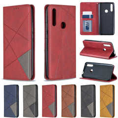 Rhombus Texture Horizontal Flip Magnetic Leather Case with Holder & Card Slots & Wallet, For Huawei P Smart Z / Y9 Prime (2019), For Huawei P Smart 2019 / Honor 10 Lite, For Huawei P Smart+ 2019 / Honor 10i (Honor 20 lite), For Huawei P Smart (Enjoy 7S)