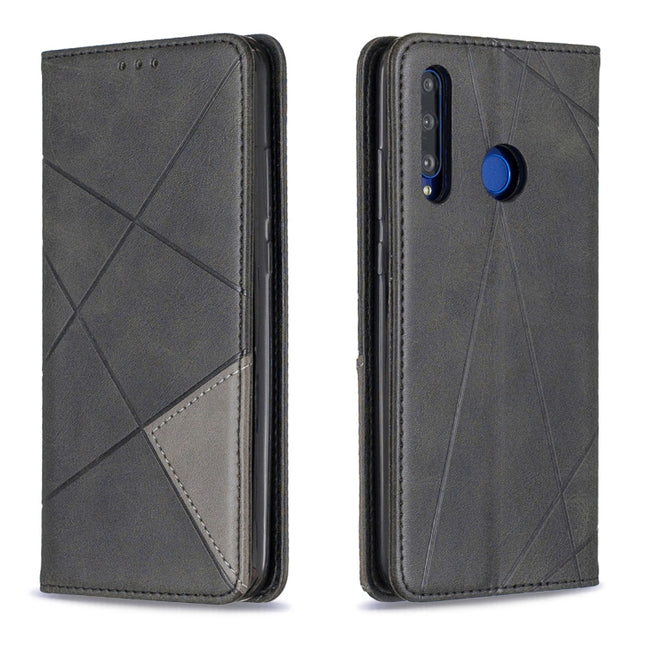 Rhombus Texture Horizontal Flip Magnetic Leather Case with Holder & Card Slots & Wallet, For Huawei P Smart+ 2019 / Honor 10i (Honor 20 lite), For Huawei Y7 (2019) / Y7 Prime (2019)