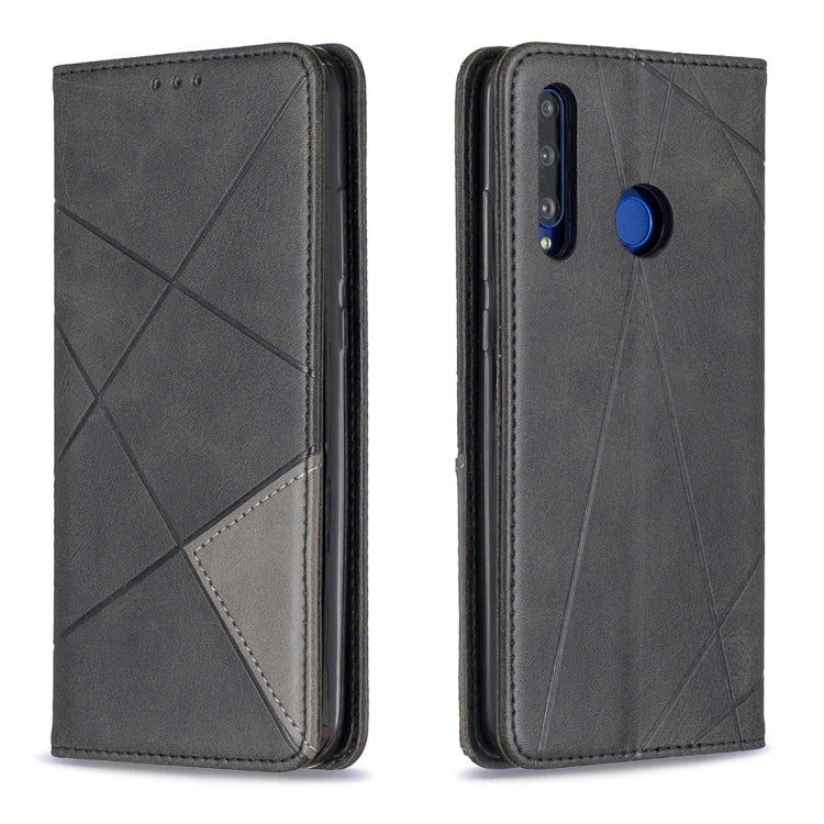 Rhombus Texture Horizontal Flip Magnetic Leather Case with Holder & Card Slots & Wallet, For Huawei P Smart Z / Y9 Prime (2019), For Huawei P Smart 2019 / Honor 10 Lite, For Huawei P Smart+ 2019 / Honor 10i (Honor 20 lite), For Huawei P Smart (Enjoy 7S)