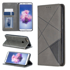 Rhombus Texture Horizontal Flip Magnetic Leather Case with Holder & Card Slots & Wallet, For Huawei P Smart Z / Y9 Prime (2019), For Huawei P Smart 2019 / Honor 10 Lite, For Huawei P Smart+ 2019 / Honor 10i (Honor 20 lite), For Huawei P Smart (Enjoy 7S)