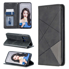 Rhombus Texture Horizontal Flip Magnetic Leather Case with Holder & Card Slots & Wallet, For Huawei P30 Pro, For Huawei P30 lite / nova 4e, For Huawei P20 lite (2019) / nova 5i, For Huawei P20 lite / nova 3e, For Huawei Y5 (2019) / Honor 8S