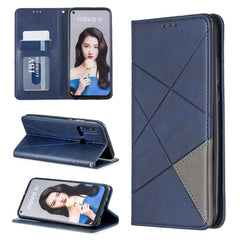 Rhombus Texture Horizontal Flip Magnetic Leather Case with Holder & Card Slots & Wallet, For Huawei P30 Pro, For Huawei P30 lite / nova 4e, For Huawei P20 lite (2019) / nova 5i, For Huawei P20 lite / nova 3e, For Huawei Y5 (2019) / Honor 8S