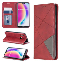 Rhombus Texture Horizontal Flip Magnetic Leather Case with Holder & Card Slots & Wallet, For Huawei P30 Pro, For Huawei P30 lite / nova 4e, For Huawei P20 lite (2019) / nova 5i, For Huawei P20 lite / nova 3e, For Huawei Y5 (2019) / Honor 8S