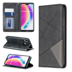 Rhombus Texture Horizontal Flip Magnetic Leather Case with Holder & Card Slots & Wallet, For Huawei P30 Pro, For Huawei P30 lite / nova 4e, For Huawei P20 lite (2019) / nova 5i, For Huawei P20 lite / nova 3e, For Huawei Y5 (2019) / Honor 8S