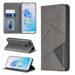 Rhombus Texture Horizontal Flip Magnetic Leather Case with Holder & Card Slots & Wallet, For Huawei Y6 (2019) / Honor Play 8A, For Huawei Y7 (2019) / Y7 Prime (2019), For Huawei Honor 7A / Y6 (2018), For Huawei Honor 7C / Y7 (2018)