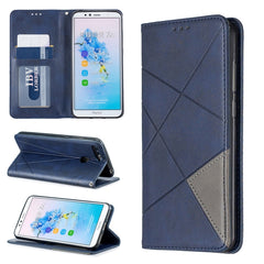 Rhombus Texture Horizontal Flip Magnetic Leather Case with Holder & Card Slots & Wallet, For Huawei Y6 (2019) / Honor Play 8A, For Huawei Y7 (2019) / Y7 Prime (2019), For Huawei Honor 7A / Y6 (2018), For Huawei Honor 7C / Y7 (2018)