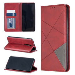 Rhombus Texture Horizontal Flip Magnetic Leather Case with Holder & Card Slots & Wallet, For Huawei Y6 (2019) / Honor Play 8A, For Huawei Y7 (2019) / Y7 Prime (2019), For Huawei Honor 7A / Y6 (2018), For Huawei Honor 7C / Y7 (2018)