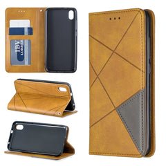 Rhombus Texture Horizontal Flip Magnetic Leather Case with Holder & Card Slots & Wallet, For Xiaomi Redmi 7A, For Xiaomi Redmi 7, For Xiaomi Redmi Note 7