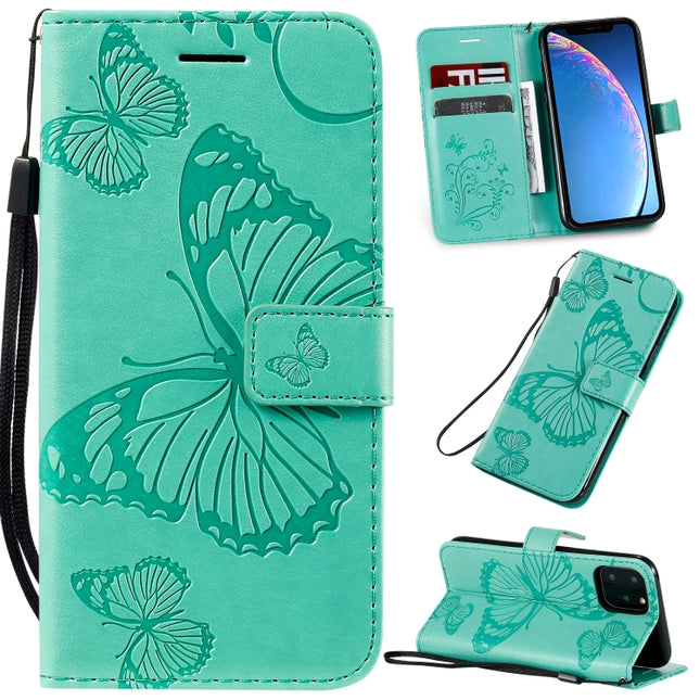 Pressed Printing Butterfly Pattern Horizontal Flip PU Leather Case with Holder & Card Slots & Wallet & Lanyard, For iPhone 11 Pro, For iPhone 11, For iPhone 11 Pro Max