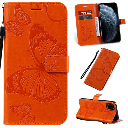 Pressed Printing Butterfly Pattern Horizontal Flip PU Leather Case with Holder & Card Slots & Wallet & Lanyard, For iPhone 11 Pro, For iPhone 11, For iPhone 11 Pro Max
