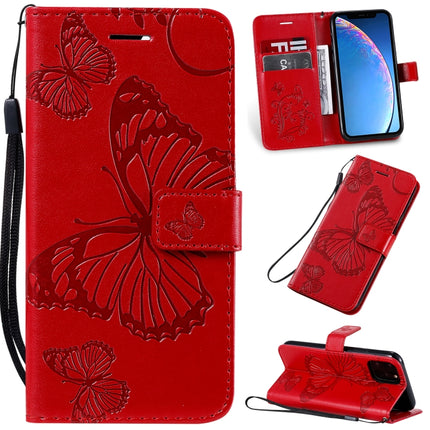 Pressed Printing Butterfly Pattern Horizontal Flip PU Leather Case with Holder & Card Slots & Wallet & Lanyard, For iPhone 11 Pro, For iPhone 11, For iPhone 11 Pro Max