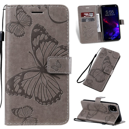 Pressed Printing Butterfly Pattern Horizontal Flip PU Leather Case with Holder & Card Slots & Wallet & Lanyard, For iPhone 11 Pro, For iPhone 11, For iPhone 11 Pro Max