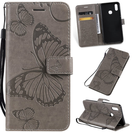 Pressed Printing Butterfly Pattern Horizontal Flip PU Leather Case with Holder & Card Slots & Wallet & Lanyard, For OPPO A1K / C2, For Vivo Y93 / Y91 / Y95, For Huawei P20 Lite 2019 / Nova 5i