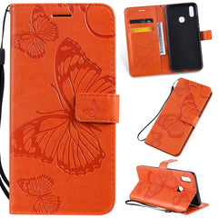 Pressed Printing Butterfly Pattern Horizontal Flip PU Leather Case with Holder & Card Slots & Wallet & Lanyard, For Vivo Y93 / Y91 / Y95, For Huawei P20 Lite 2019 / Nova 5i, For Huawei P Smart Z / Y9 Prime 2019, For Galaxy A80