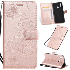 Pressed Printing Butterfly Pattern Horizontal Flip PU Leather Case with Holder & Card Slots & Wallet & Lanyard, For Vivo Y93 / Y91 / Y95, For Huawei P20 Lite 2019 / Nova 5i, For Huawei P Smart Z / Y9 Prime 2019, For Galaxy A80