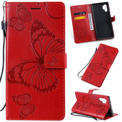 Pressed Printing Butterfly Pattern Horizontal Flip PU Leather Case with Holder & Card Slots & Wallet & Lanyard, For Galaxy Note 10+ / 10 Pro, For Galaxy Note 10, For Xiaomi Mi 9T & Mi 9T Pro & Redmi K20 & K20 Pro, For Galaxy A10e