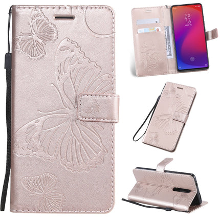 Pressed Printing Butterfly Pattern Horizontal Flip PU Leather Case with Holder & Card Slots & Wallet & Lanyard, For Galaxy Note 10, For Xiaomi Mi 9T & Mi 9T Pro & Redmi K20 & K20 Pro, For Galaxy A10e