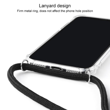 Four-Corner Anti-Fall Trasparent TPU Mobile Phone Case With Lanyard for iPhone, For iPhone 11