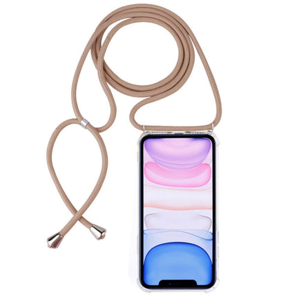 Four-Corner Anti-Fall Trasparent TPU Mobile Phone Case With Lanyard for iPhone, For iPhone 11