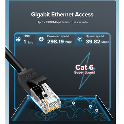 UGREEN NW102 Cat6 RJ45 Household Gigabit Twisted Pair Round Ethernet Cable, 1m, 2m, 3m, 5m, 8m, 10m, 15m, 20m
