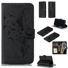 Feather Pattern Litchi Texture Horizontal Flip Leather Case with Wallet & Holder & Card Slots, For LG K50, For LG Stylo 4, For LG Stylo 5, For OnePlus 7 Pro