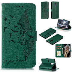 Feather Pattern Litchi Texture Horizontal Flip Leather Case with Wallet & Holder & Card Slots, For LG K50, For LG Stylo 4, For LG Stylo 5, For OnePlus 7 Pro