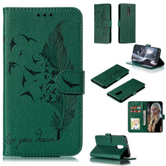 Feather Pattern Litchi Texture Horizontal Flip Leather Case with Wallet & Holder & Card Slots, For LG K50, For LG Stylo 4, For LG Stylo 5, For OnePlus 7 Pro