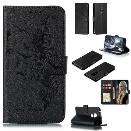 Feather Pattern Litchi Texture Horizontal Flip Leather Case with Wallet & Holder & Card Slots, For Motorola One Pro, For Motorola Moto E6, For Motorola Moto G7 Play, For Motorola Moto G7 Power