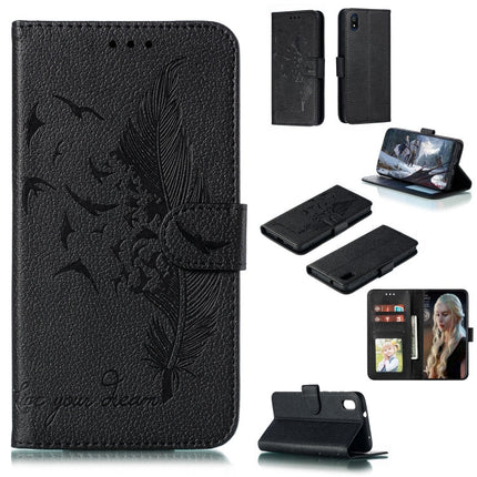 Feather Pattern Litchi Texture Horizontal Flip Leather Case with Wallet & Holder & Card Slots, For Xiaomi Redmi 7, For Xiaomi Redmi 7A, For Xiaomi Redmi K20, For Xiaomi Redmi Note 7