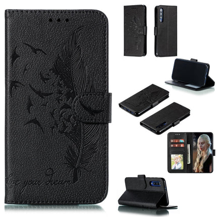 Feather Pattern Litchi Texture Horizontal Flip Leather Case with Wallet & Holder & Card Slots, For Xiaomi Mi 9, For Xiaomi Mi 9 SE, For Xiaomi Mi CC9, For Xiaomi Mi CC9e