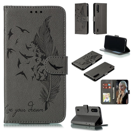 Feather Pattern Litchi Texture Horizontal Flip Leather Case with Wallet & Holder & Card Slots, For Xiaomi Mi 9, For Xiaomi Mi 9 SE, For Xiaomi Mi CC9, For Xiaomi Mi CC9e