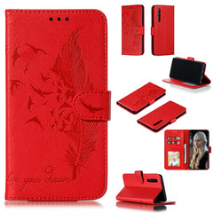 Feather Pattern Litchi Texture Horizontal Flip Leather Case with Wallet & Holder & Card Slots, For Huawei P Smart Z / Y9 Prime (2019), For Huawei P20 Lite (2019) / Nova 5i, For Huawei P30, For Huawei P30 Lite, For Huawei P30 Pro