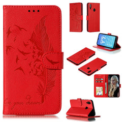 Feather Pattern Litchi Texture Horizontal Flip Leather Case with Wallet & Holder & Card Slots, For Huawei Y5 (2019) / Honor 8S, For Huawei Y6 (2019) / Honor Play 8A, For Huawei Y7 (2019), For Huawei Y9 (2019)