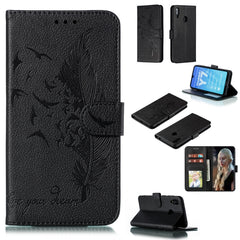 Feather Pattern Litchi Texture Horizontal Flip Leather Case with Wallet & Holder & Card Slots, For Huawei Y5 (2019) / Honor 8S, For Huawei Y6 (2019) / Honor Play 8A, For Huawei Y7 (2019), For Huawei Y9 (2019)