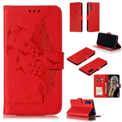 Feather Pattern Litchi Texture Horizontal Flip Leather Case with Wallet & Holder & Card Slots, For Huawei Y6 (2019) / Honor Play 8A, For Huawei Y7 (2019), For Huawei Y9 (2019), For Huawei Honor 9X Pro