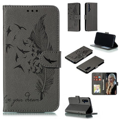 Feather Pattern Litchi Texture Horizontal Flip Leather Case with Wallet & Holder & Card Slots, For Huawei Y6 (2019) / Honor Play 8A, For Huawei Y7 (2019), For Huawei Y9 (2019), For Huawei Honor 9X Pro