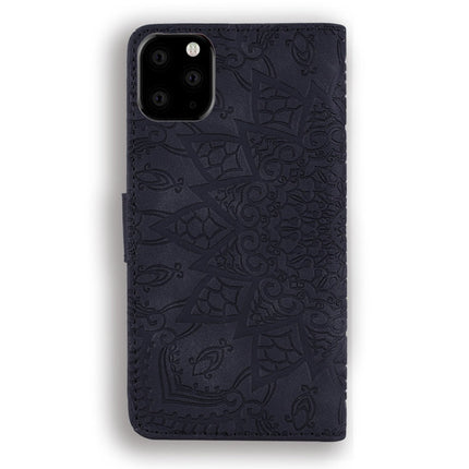 Calf Pattern Double Folding Design Embossed Leather Case with Wallet & Holder & Card Slots, for iPhone 11 Pro Max (6.5 inch)