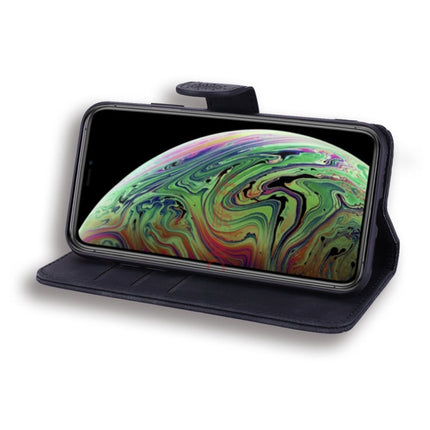 Calf Pattern Double Folding Design Embossed Leather Case with Wallet & Holder & Card Slots, for iPhone 11 Pro Max (6.5 inch)