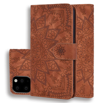 Calf Pattern Double Folding Design Embossed Leather Case with Wallet & Holder & Card Slots, for iPhone 11 Pro Max (6.5 inch)
