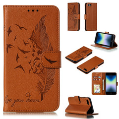 Feather Pattern Litchi Texture Horizontal Flip Leather Case with Wallet & Holder & Card Slots, For iPhone SE 2022 / SE 2020 / 8 / 7, For iPhone 7 Plus / 8 Plus, For iPhone 11 Pro, For iPhone 11