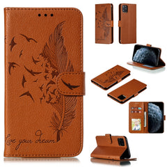 Feather Pattern Litchi Texture Horizontal Flip Leather Case with Wallet & Holder & Card Slots, For iPhone SE 2022 / SE 2020 / 8 / 7, For iPhone 7 Plus / 8 Plus, For iPhone 11 Pro, For iPhone 11
