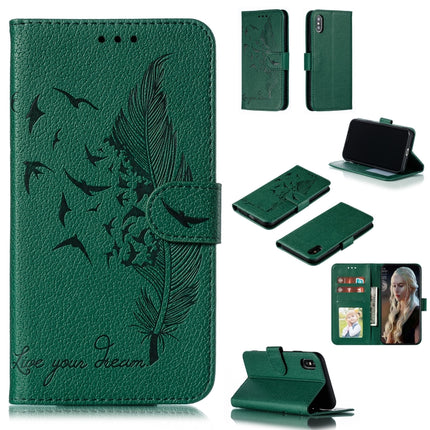 Feather Pattern Litchi Texture Horizontal Flip Leather Case with Wallet & Holder & Card Slots, For iPhone 11 Pro Max, For iPhone XS /X, For iPhone XR, For iPhone XS Max
