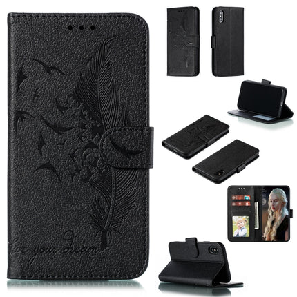 Feather Pattern Litchi Texture Horizontal Flip Leather Case with Wallet & Holder & Card Slots, For iPhone 11 Pro Max, For iPhone XS /X, For iPhone XR, For iPhone XS Max