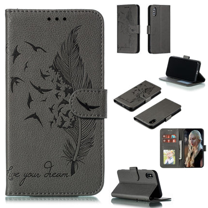Feather Pattern Litchi Texture Horizontal Flip Leather Case with Wallet & Holder & Card Slots, For iPhone 11 Pro Max, For iPhone XS /X, For iPhone XR, For iPhone XS Max