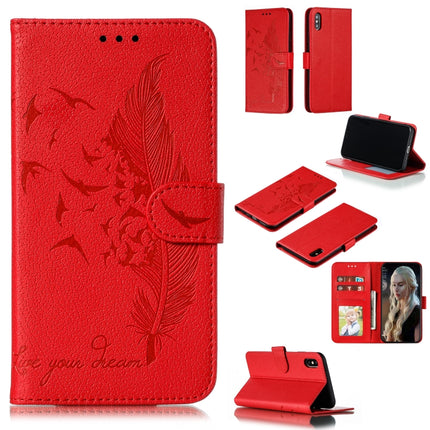 Feather Pattern Litchi Texture Horizontal Flip Leather Case with Wallet & Holder & Card Slots, For iPhone 11 Pro Max, For iPhone XS /X, For iPhone XR, For iPhone XS Max